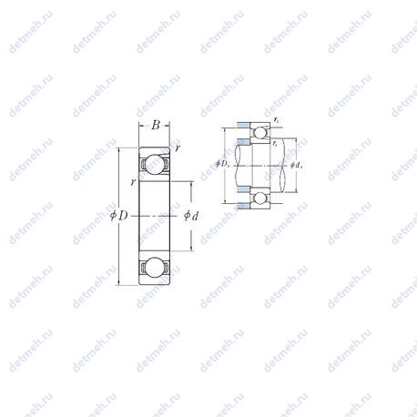 Подшипник BL 205 чертеж