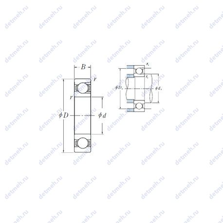 Подшипник BL 216 чертеж