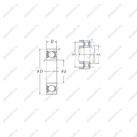 Подшипник BL 311 Z чертеж