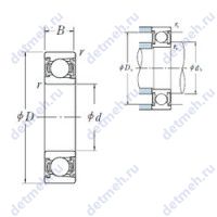 Чертеж подшипника BL 315 ZZ