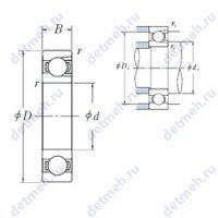 Чертеж подшипника BL 317