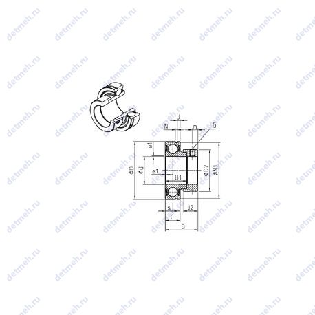 Подшипник CES204 чертеж