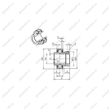 Подшипник CEX204 чертеж