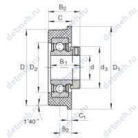 Чертеж подшипника CR-B 35/110