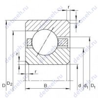Чертеж подшипника CSED040