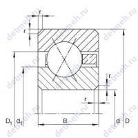 Чертеж подшипника CSXA047