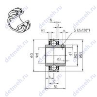 Чертеж подшипника CUC210-31