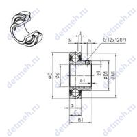 Чертеж подшипника CUS210-31