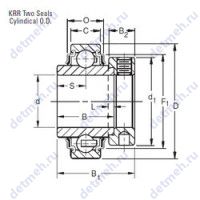 Чертеж подшипника E55KRR