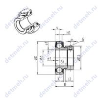 Чертеж подшипника ES212G2