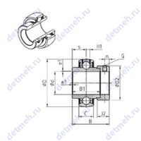 Чертеж подшипника EX314G2