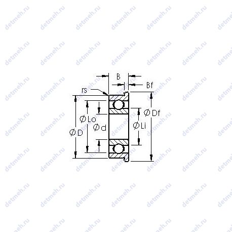 Подшипник F601XH чертеж