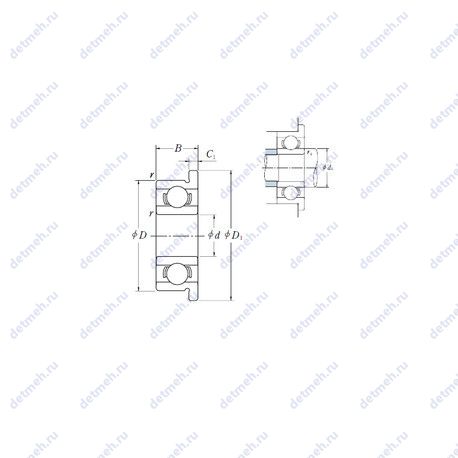 Подшипник F 602 чертеж