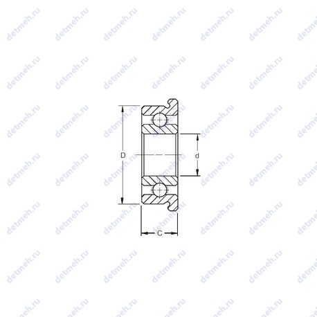 Подшипник F 603 чертеж