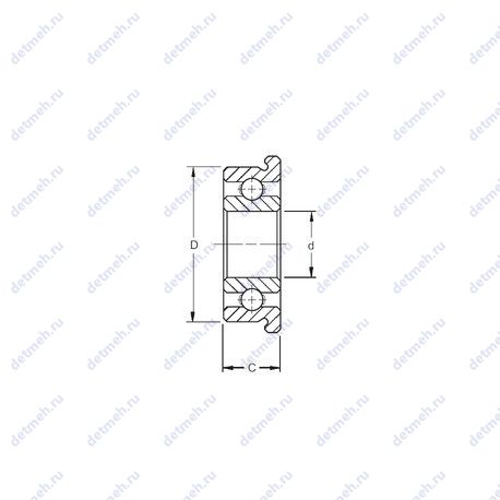 Подшипник F609 чертеж