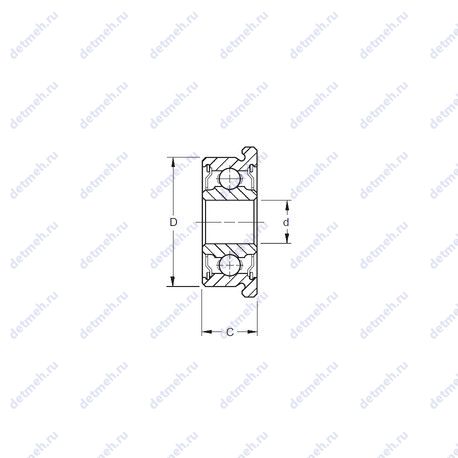 Подшипник F61805-2RS чертеж