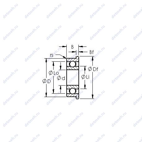 Подшипник F623H чертеж