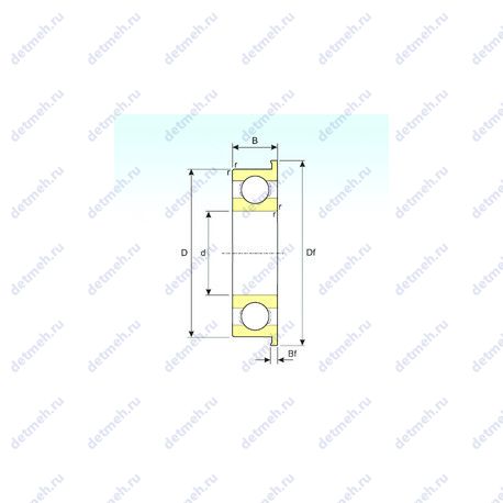 Подшипник F6805 чертеж