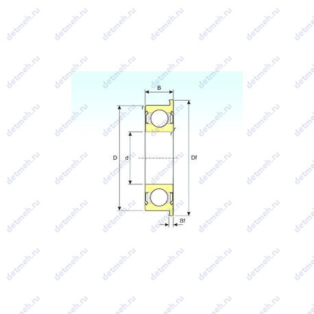 Подшипник F6805ZZ чертеж