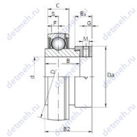 Чертеж подшипника FD205