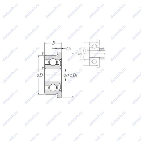 Подшипник FLRA156Z чертеж