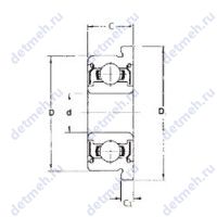 Чертеж подшипника FR144JZZ