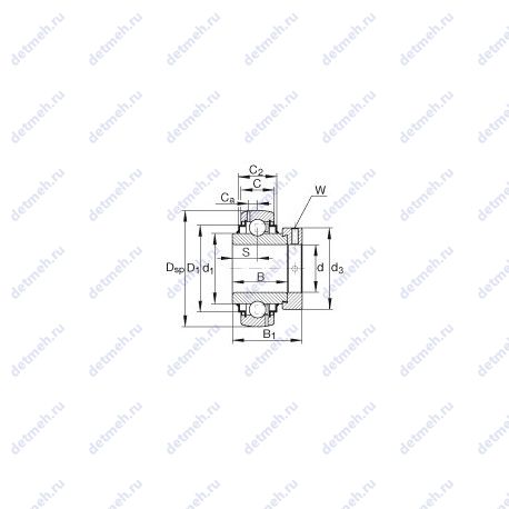 Подшипник G1010-KRR-B-AS2/V чертеж