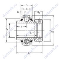 Чертеж подшипника G1014KPPB3