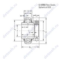 Чертеж подшипника G1014KRRB