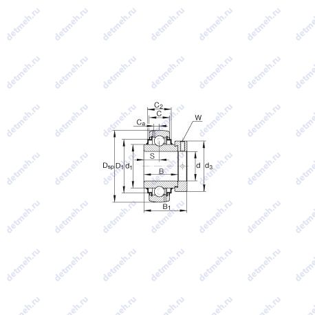 Подшипник G1207-KRR-B-AS2/V чертеж