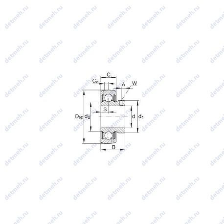 Подшипник GAY103-NPP-B-AS2/V чертеж