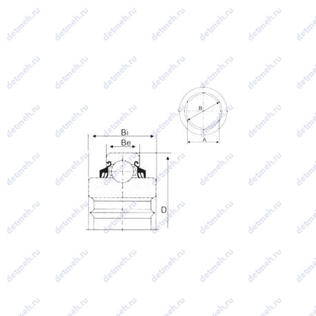 Подшипник GC211-32-NLC чертеж