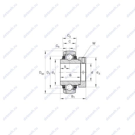 Подшипник GE20-KTT-B чертеж