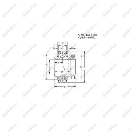 Подшипник GE25KRR чертеж