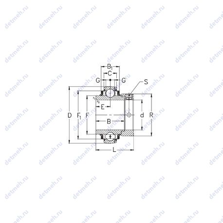 Подшипник GE35KRRB чертеж