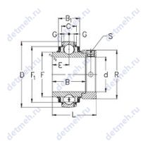 Чертеж подшипника GE35KRRB