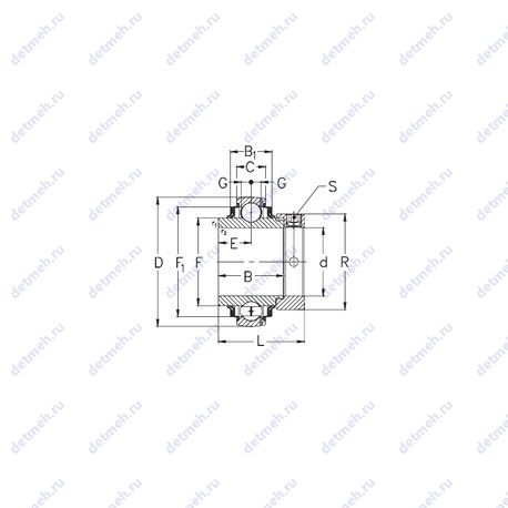 Подшипник GE40KRRB чертеж