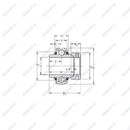 Подшипник GE50KPPB3 чертеж