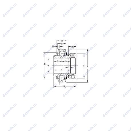 Подшипник GN104KRRB чертеж