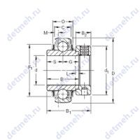 Чертеж подшипника GN107KRRB