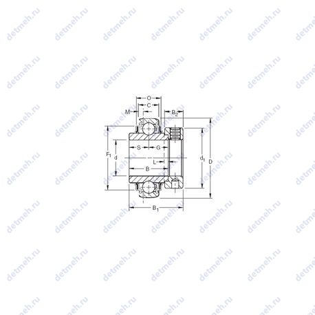 Подшипник GN211KRRB чертеж