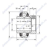 Чертеж подшипника GN215KLLB