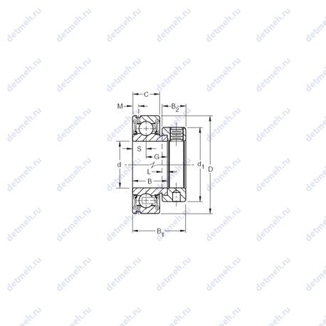 Подшипник GRA102RR чертеж