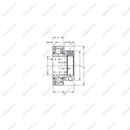 Подшипник GRA104RR чертеж