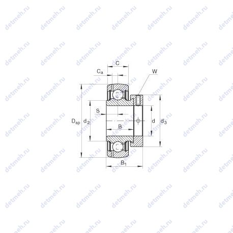Подшипник GRAE20-NPP-B-FA125.5 чертеж