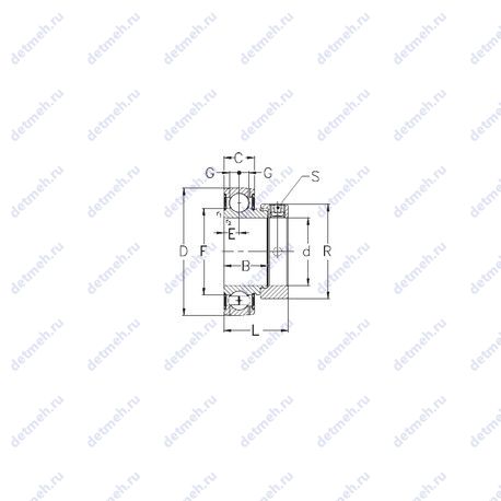 Подшипник GRAE35-NPPB чертеж