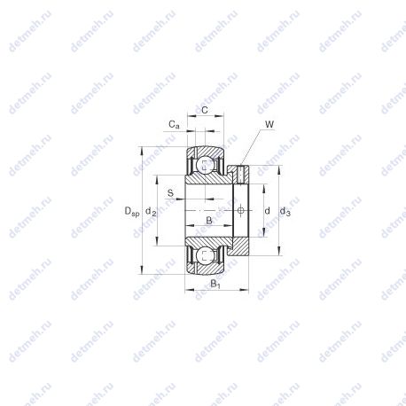 Подшипник GRAE45-NPP-B-FA125.5 чертеж