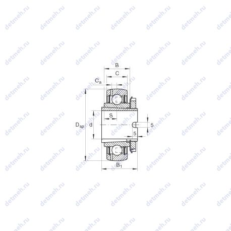 Подшипник GSH25-2RSR-B чертеж