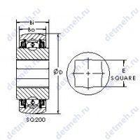 Чертеж подшипника GSQ208-100A