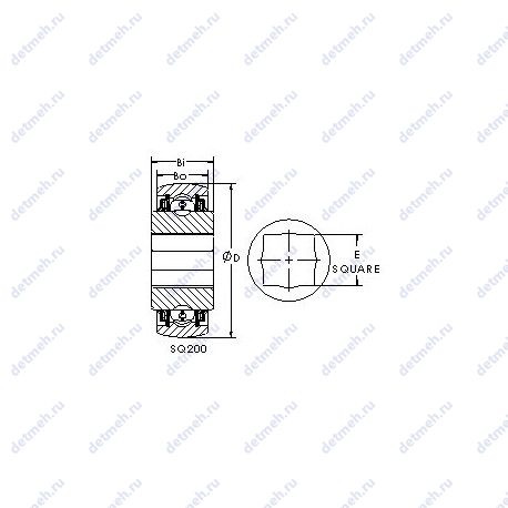 Подшипник GSQ209-104 чертеж